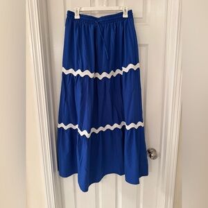 Blue and White Women's Skirt